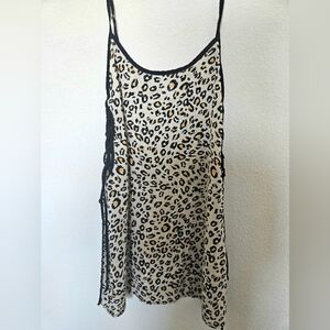 Xhilaration Leopard Print Swim Cover Up with Black Accents